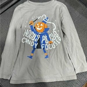Old Navy Gray Pumpkin Long Sleeve Tee